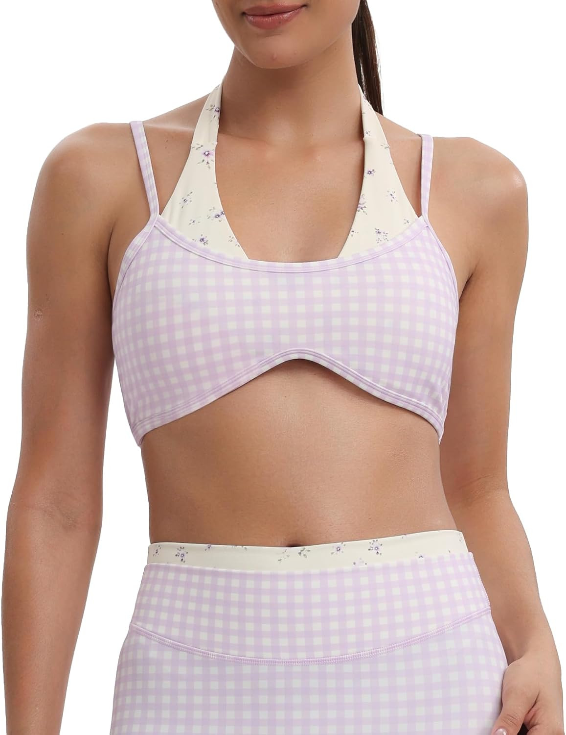 Aoxjox Dual Core Halter Sports Bras | Amazon (US)