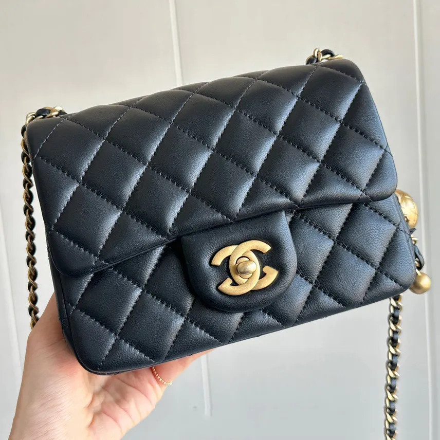 Designer bag Shoulder bag 5A high-quality black classic Luxury bag small square bag leather mater... | DHGate