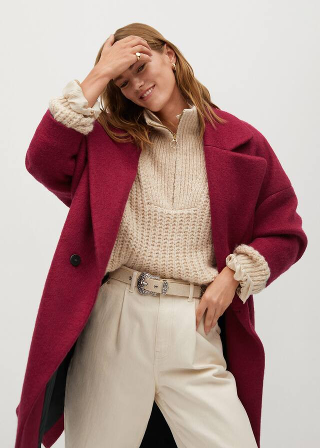 Textured wrap coat | MANGO (US)