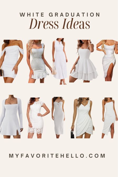 White graduation dresses college, white dresses, college graduation dress 

#LTKU #LTKparties #LTKfindsunder50