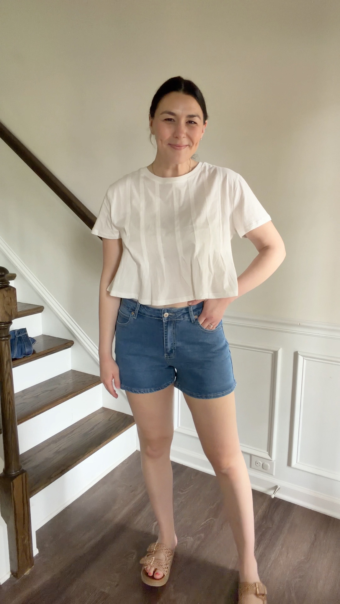 The most stretchy and comfy mom friendly shorts 👏🏼

Loving the fit of these Amazon denim shorts! Perfect length for moms, super stretchy (postpartum friendly!) and so flattering on! They come in soooo many washes! I did size up one to a large. I would recommend sizing up one if you don’t want them tight fitting! Wearing the color #10 blue!

I also linked some other cute denim shorts I love!

I’m wearing my normal medium in this top! So cute for a basic top! Runs TTS. 

Cute basics for Spring & Summer! 



#LTKootd #LTKTall #LTKmomlife