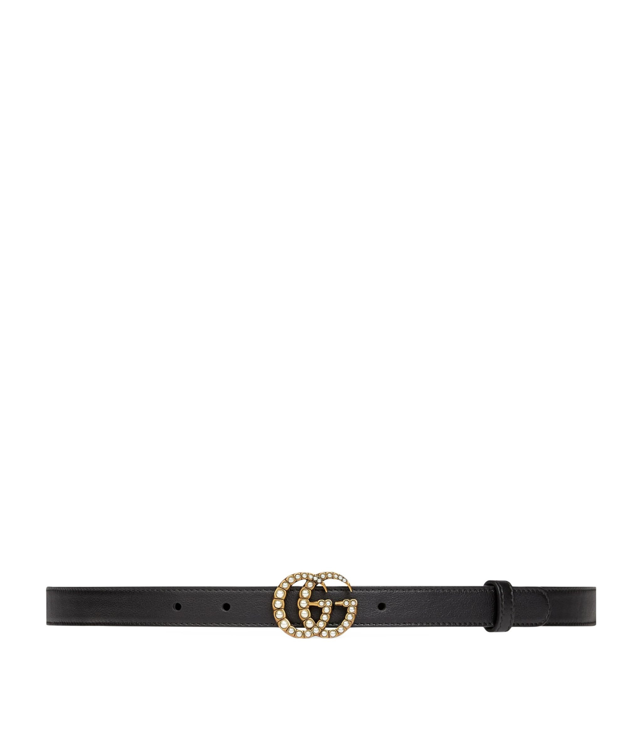 Leather Double G Pearl Belt | Harrods