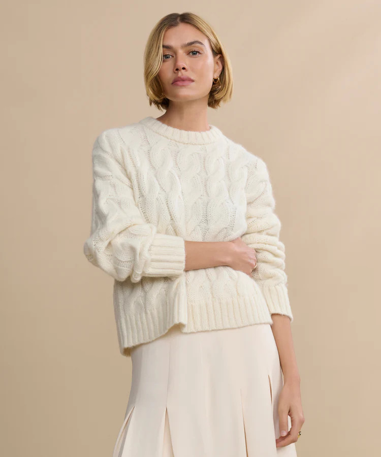 Cable Serena Crewneck | Jenni Kayne