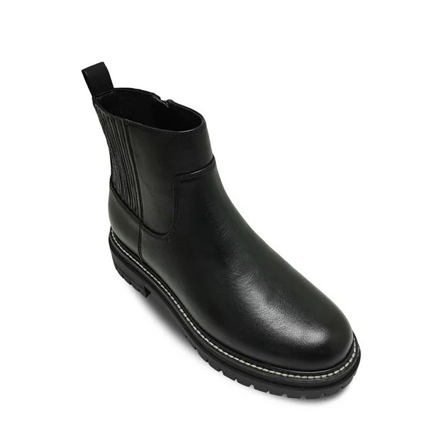 Time and Tru Women's Lug Chelsea Boots, Wide Width Available | Walmart (US)