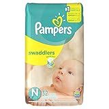 Pampers Swaddlers Newborn Disposable Diapers Size N, 32 Count (Pack of 4) | Amazon (US)