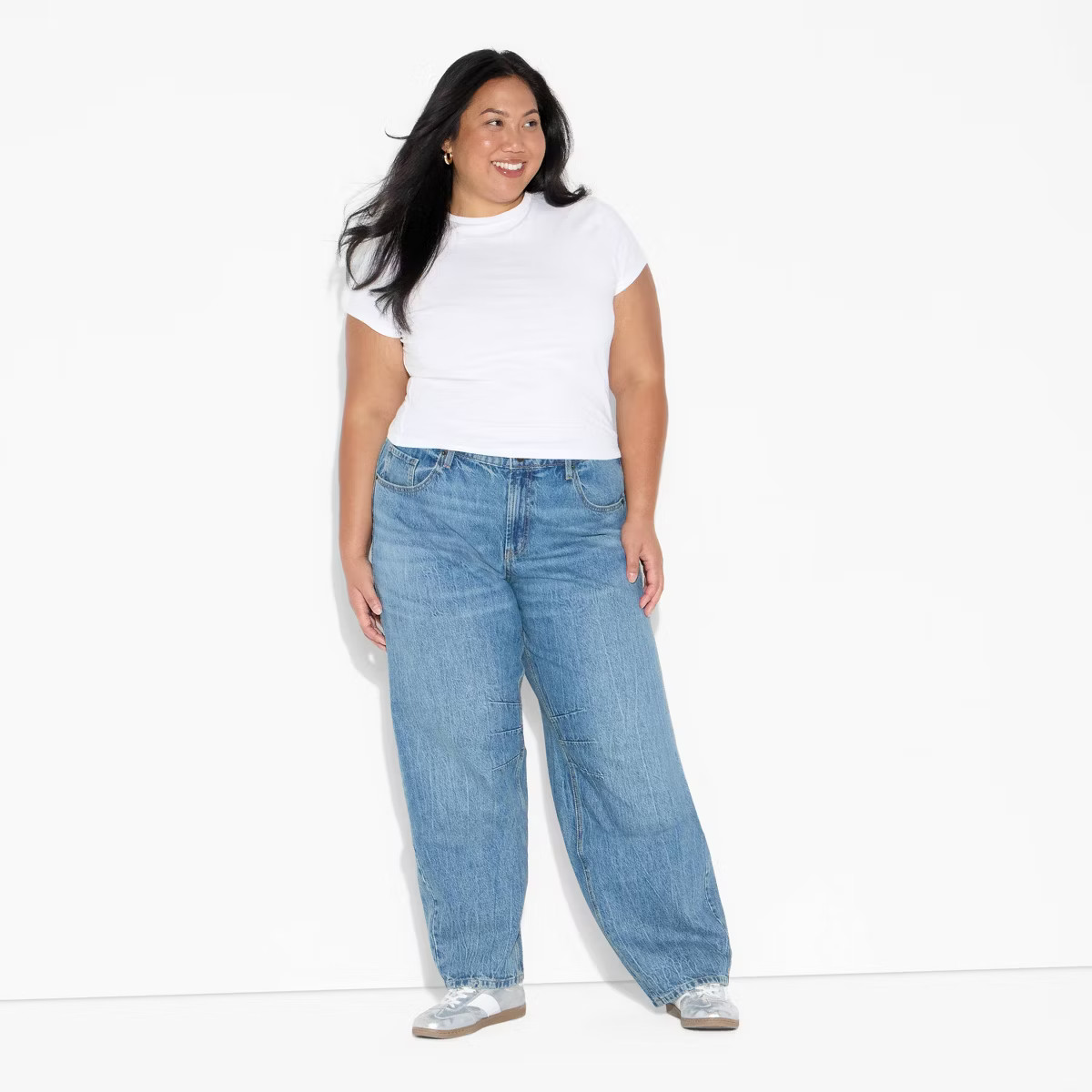 Women's Mid-Rise Barrel Jeans - Wild Fable™ | Target