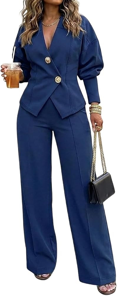 CHICME Womens 2 Piece Outfit Fall Pants Set | Amazon (US)