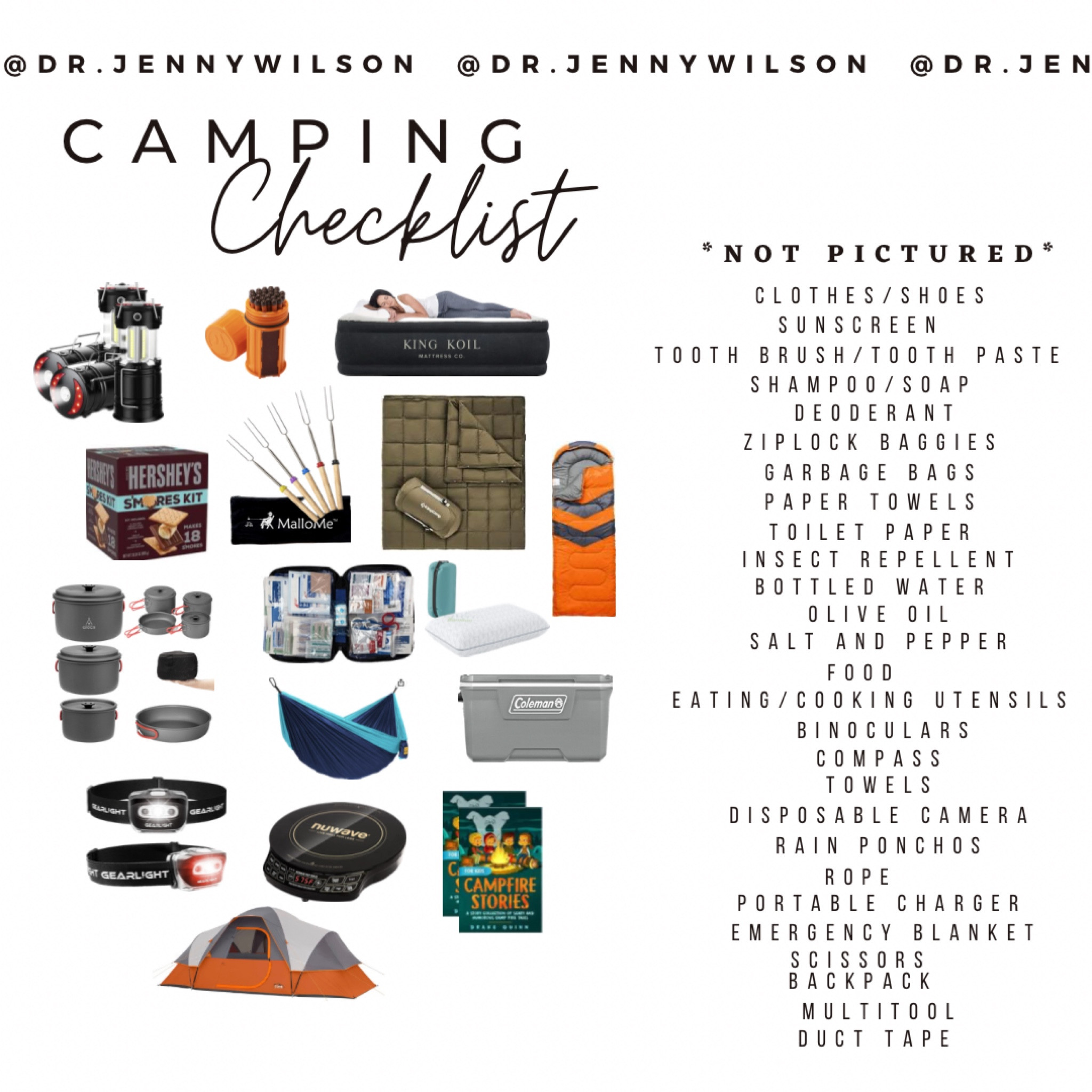 Camping check-list. Camping essentials. Outdoors. What I packed for camping. Summer fun. Outdoor activities. Camping trip. Camp. Amazon.

#LTKSeasonal #LTKfamily #LTKtravel