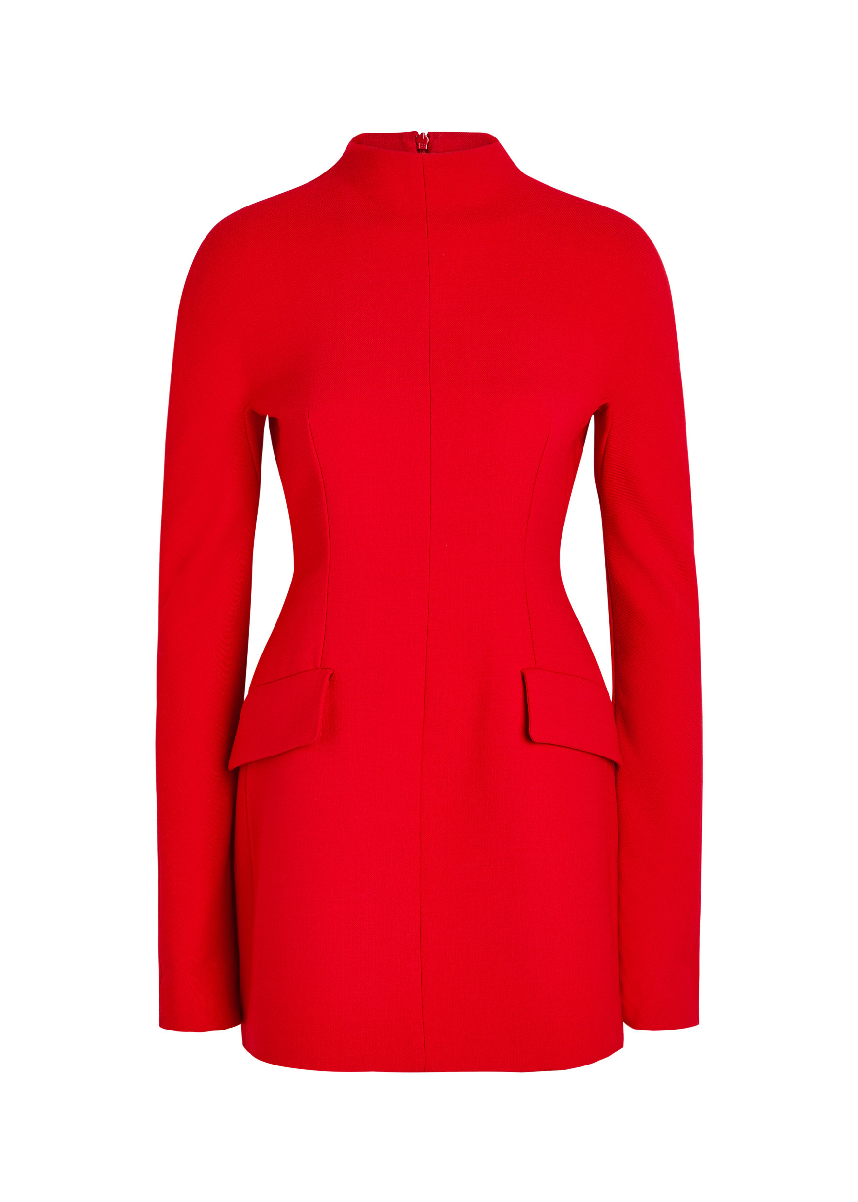 Tefrite darted high-neck crepe mini dress | Harvey Nichols