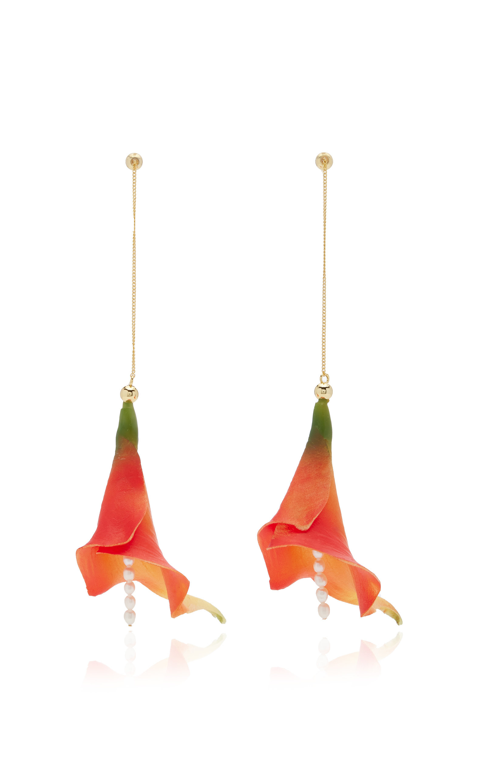Cult Gaia - Women's Calla Pearl-Detailed Faux Floral Earrings - Yellow - OS - Moda Operandi - Gifts  | Moda Operandi (Global)