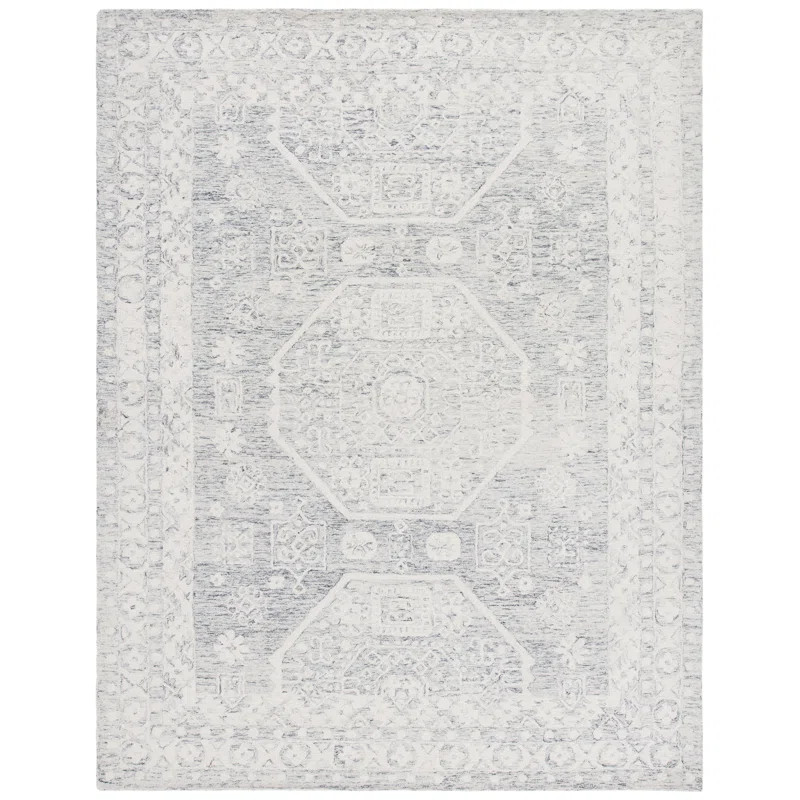Gace Handmade Hand Tufted Gray/Cream Rug | Wayfair North America