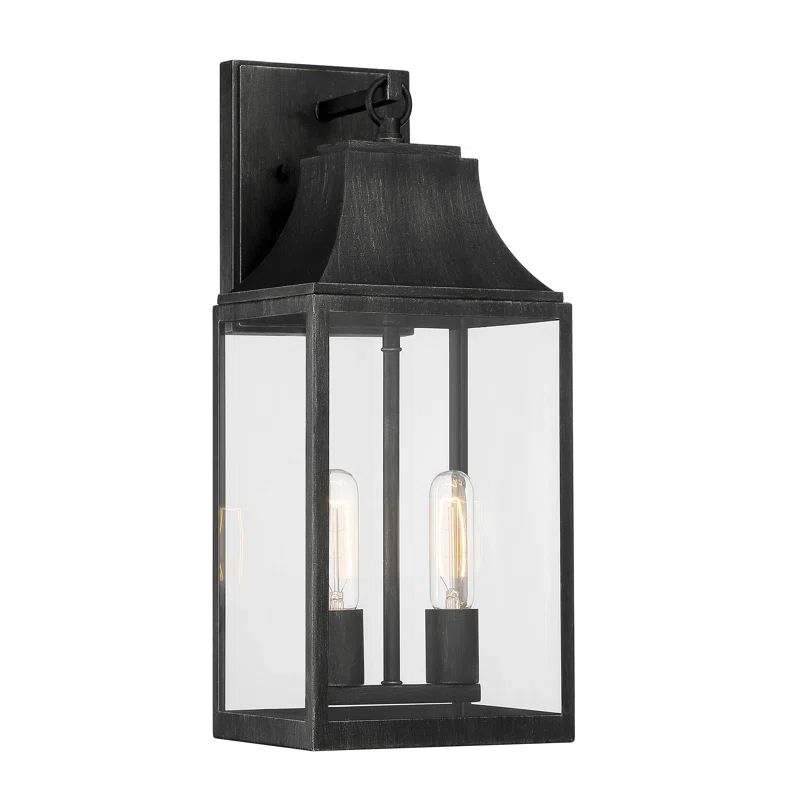 Albourne Weathered Pewter 2 - Bulb 12.05" H Outdoor Wall Lantern | Wayfair Professional