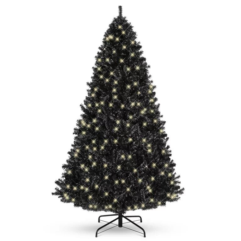 Best Choice Products 6ft Pre-Lit Black Christmas Tree, Artificial Holiday Decoration w/ 947 Branc... | Walmart (US)