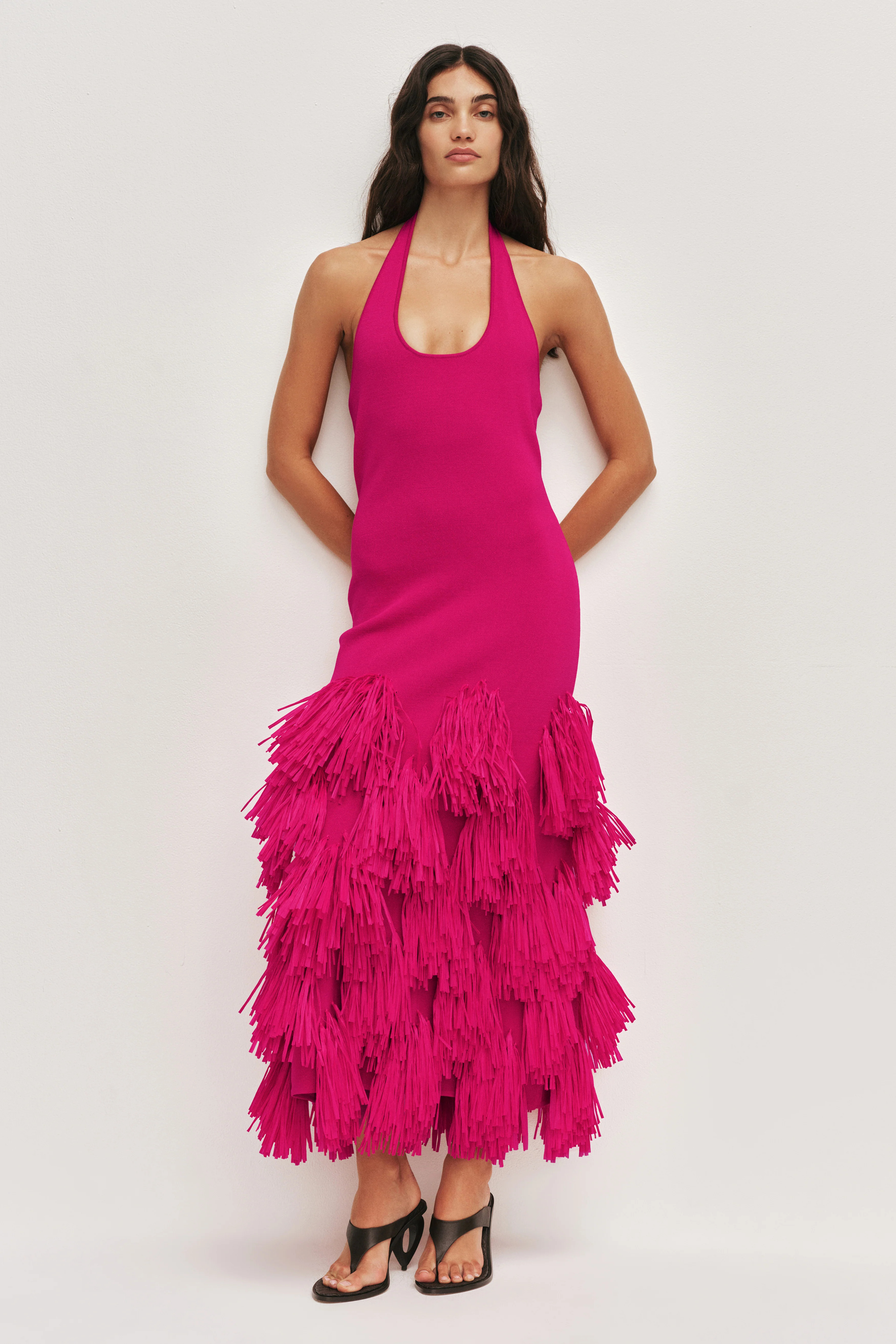 Elva Raffia Knit Midi Dress | aje. (US, UK, Europe, ROW)