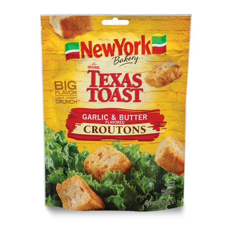 New York Bakery Texas Toast Garlic and Butter Croutons, 5 oz Bag | Walmart (US)