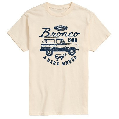 Men's Ford Vintage Bronco Rare Breed 1966 Pony Logo Short Sleeve Graphic T-Shirt - Cream - Large | Target