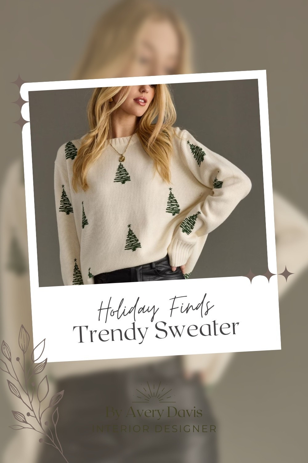✨ Holiday Style Alert :

This cozy cream sweater with chic embroidered Christmas trees is the perfect blend of festive and trendy. 🎄 The relaxed fit and soft knit fabric make it ideal for everything from holiday parties to cozy winter nights by the fire. Style it with leather pants or your favorite jeans for a casual yet elevated winter outfit.

🎁 Perfect for:
Holiday outfits & Christmas parties
Festive winter fashion
Casual chic winter looks

holiday sweater, Christmas outfit, festive fashion, cozy winter look, chic holiday style, trendy Christmas sweater, neutral holiday outfit, cozy aesthetic

⸻


#LTKFindsUnder100 #LTKSeasonal #LTKStyleTip