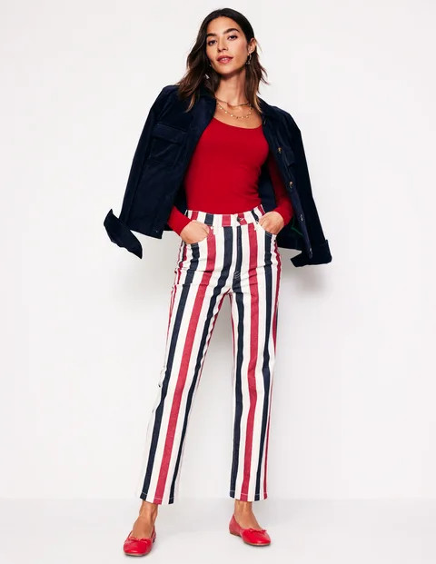 Striped Jeans - Red Multi Stripe | Boden UK | Boden UK