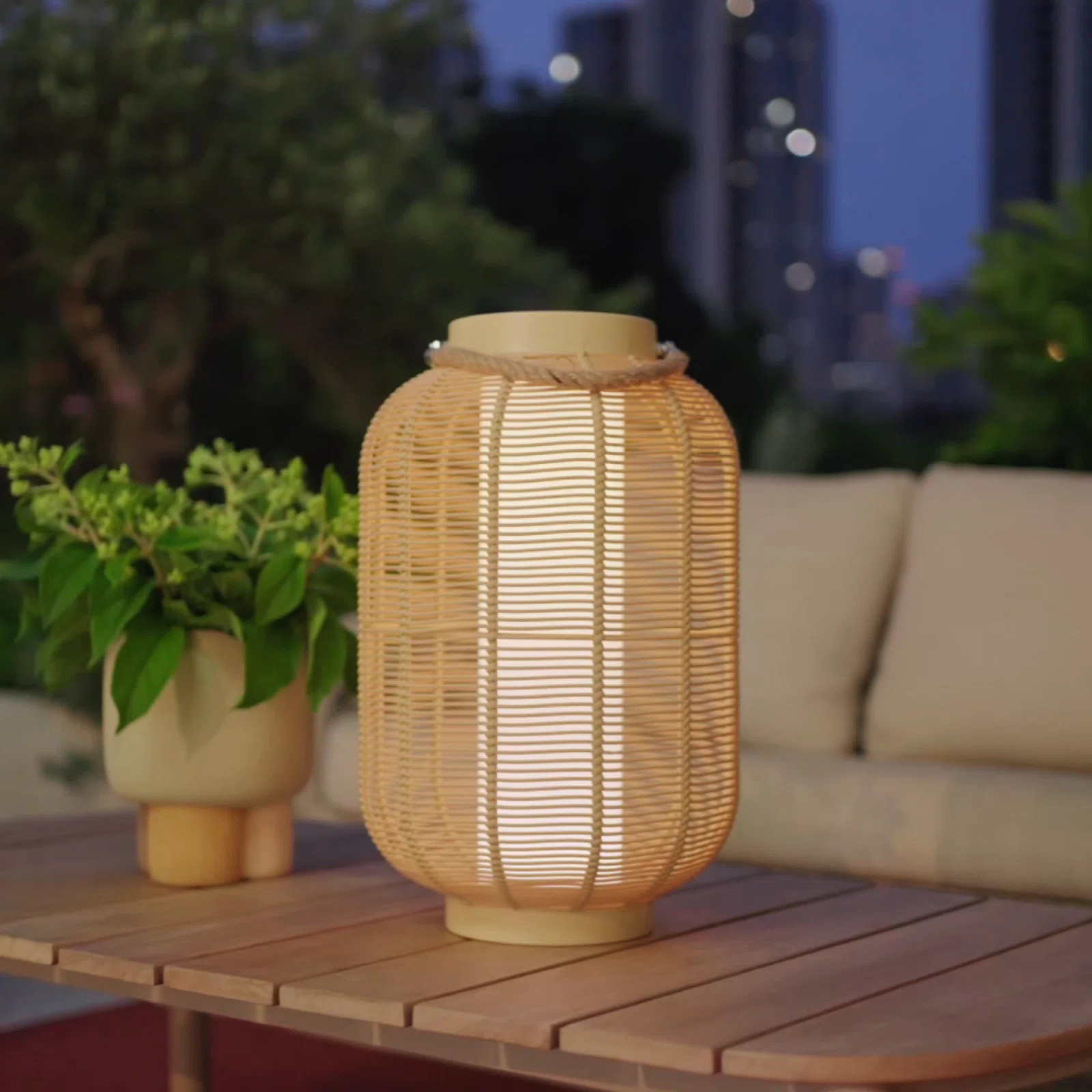 Outdoor Solar Lanterns Waterproof Rattan Lantern Hanging Solar Lights Decorative Light for Garden | Wayfair North America