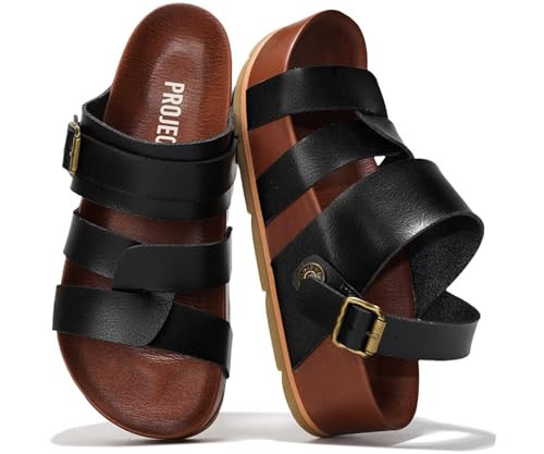 Project Cloud Platform Sandals Women – Strappy Wedges with Comfortable Plush & Soft Insole – Lightweight & Non Slip Platform Sandals for Women 2026 (Proud,BLK,7.5) | Amazon (US)