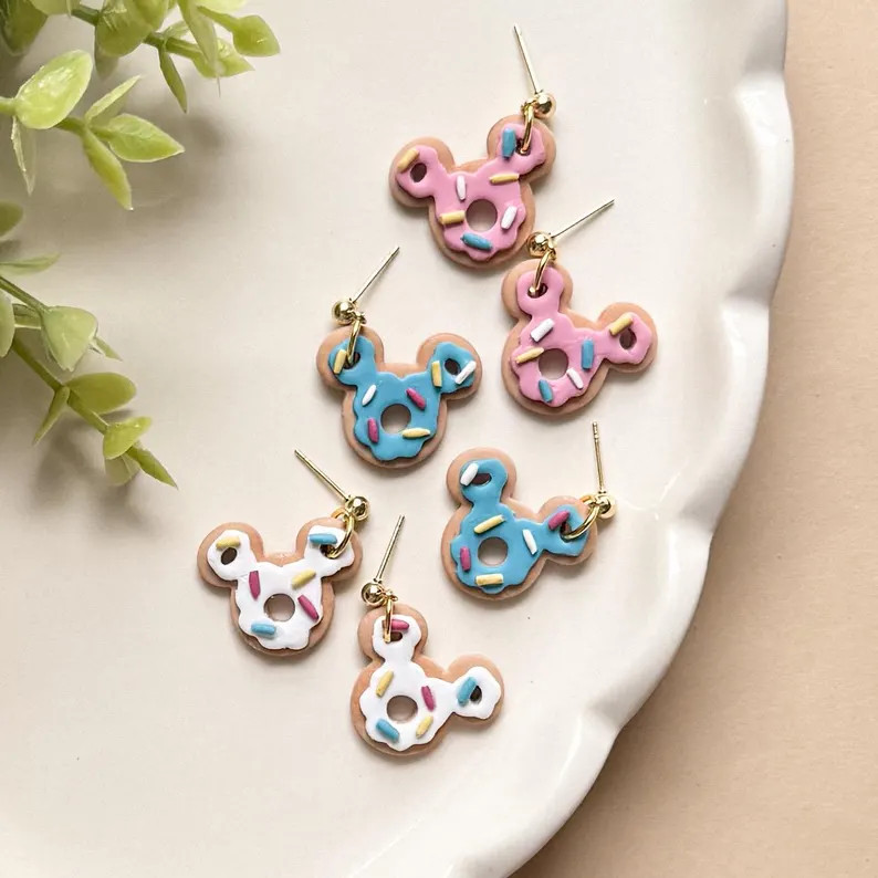 Magic Mouse Donut Dangle Earrings | Disneyland Dangles | Magic Mouse Earrings | Disney Park Snack... | Etsy (US)