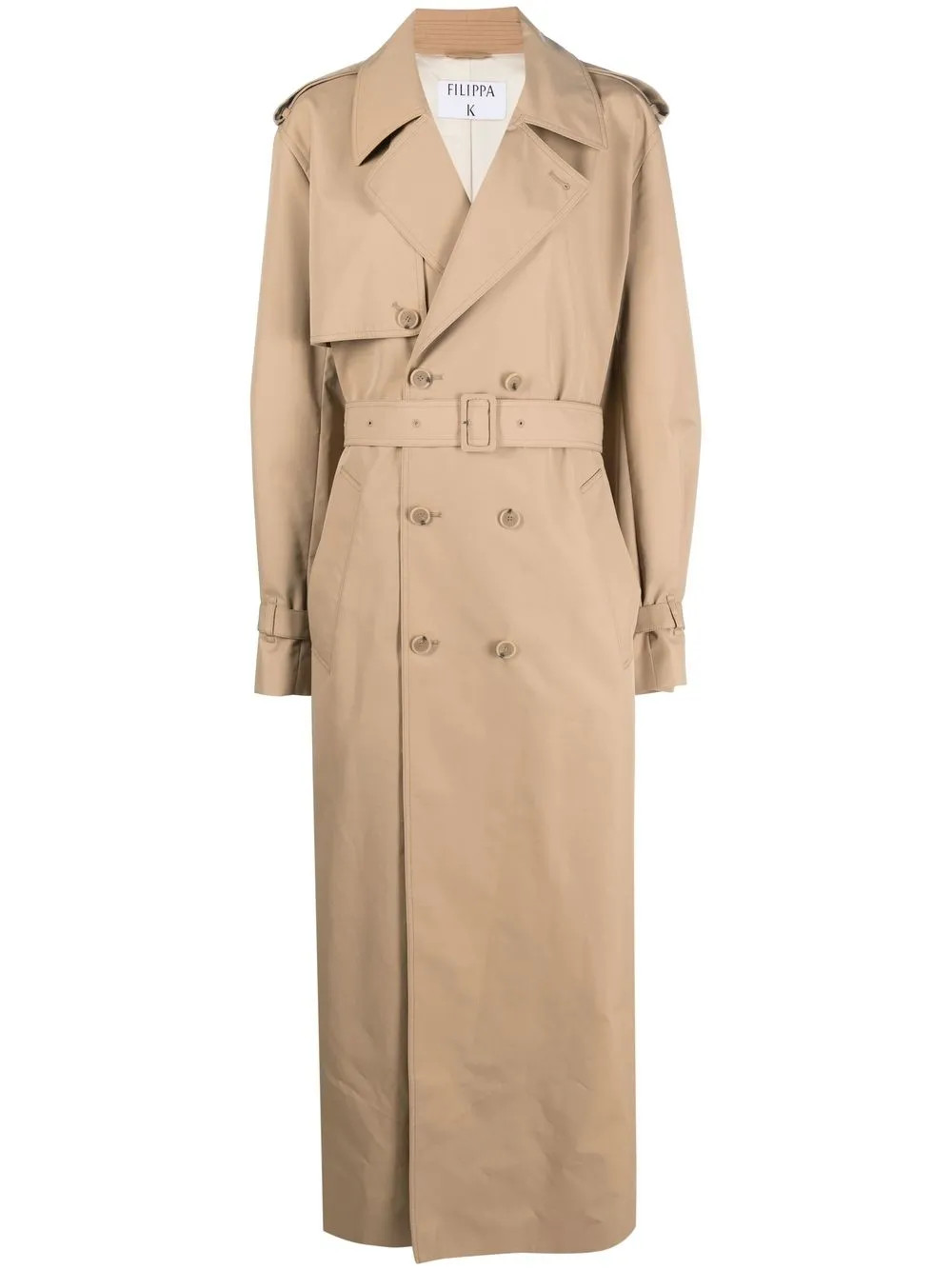 belted double-breasted trench coat | Farfetch Global