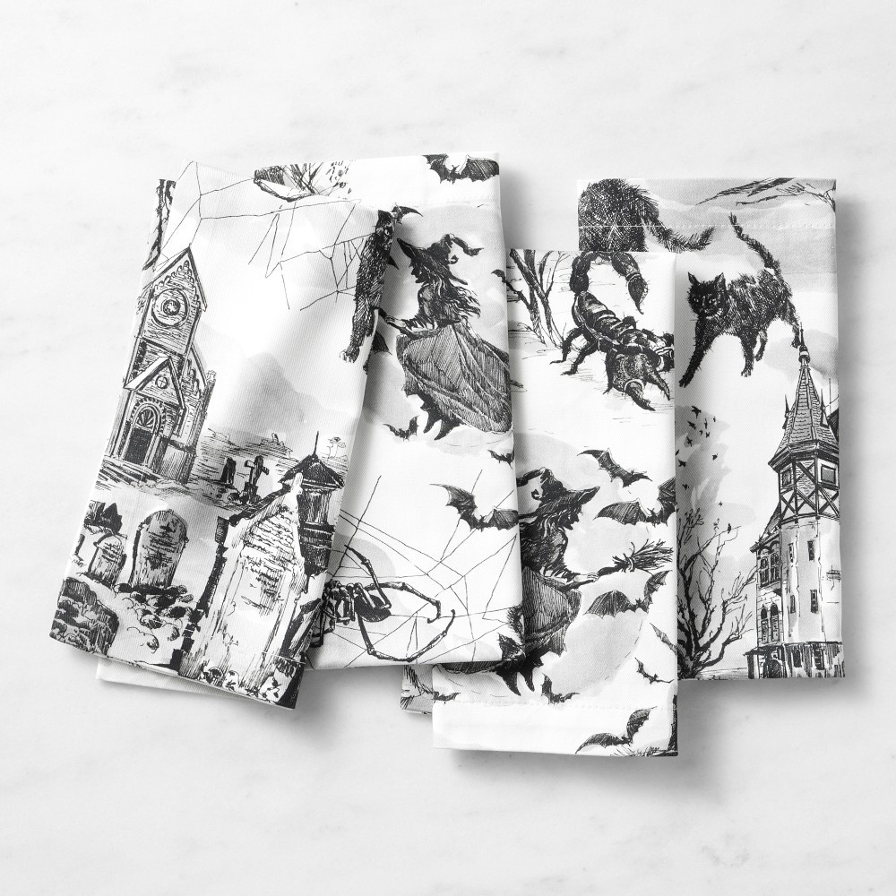 Spooky Soirée Toile Napkins, Set of 4 | Williams-Sonoma