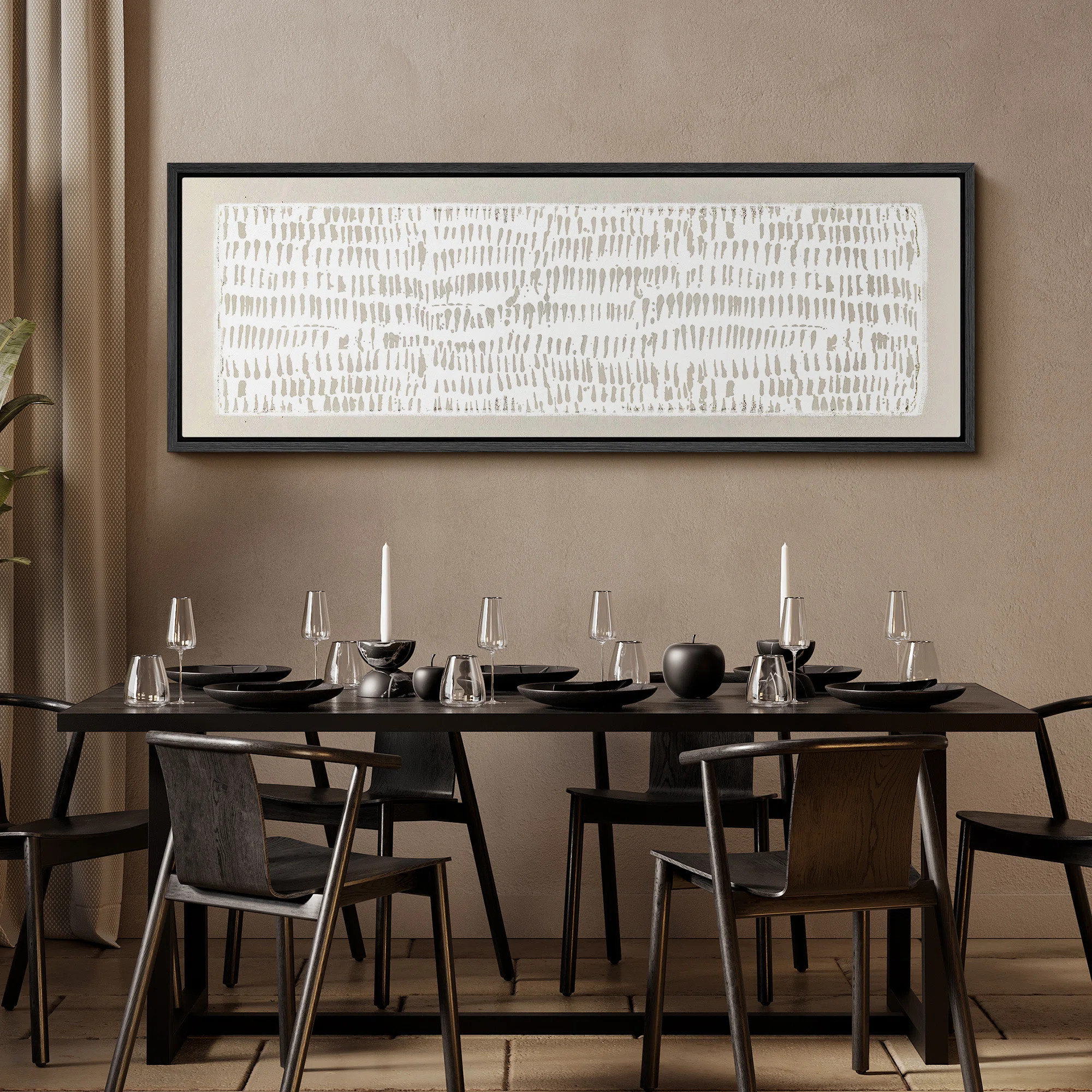 Minimalist Geometric Pattern in Neutral Tones Modern Art | Wayfair North America