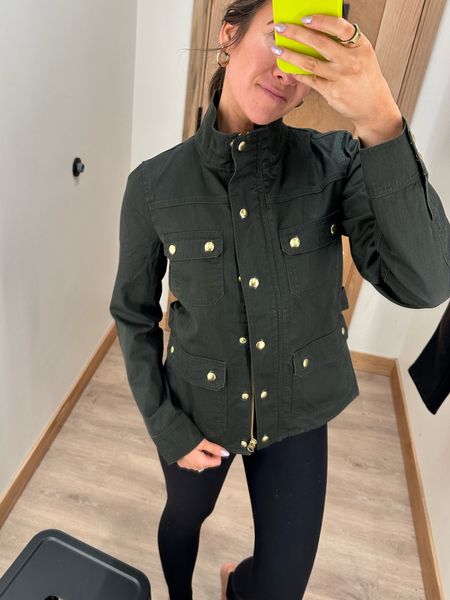 this military jacket is durable and has gorgeous gold hardware for an elevated look - love the green!

#LTKbeauty #LTKsalealert #LTKstyletip