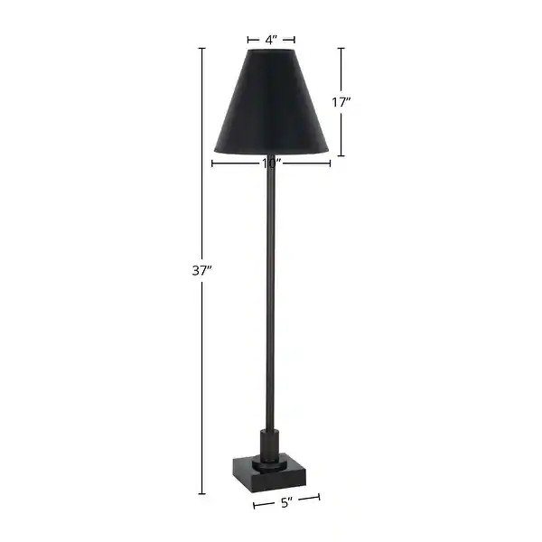 Iron 37" Buffet Lamp with Linen Shade, Bronze/Black (Set of 2) | Bed Bath & Beyond