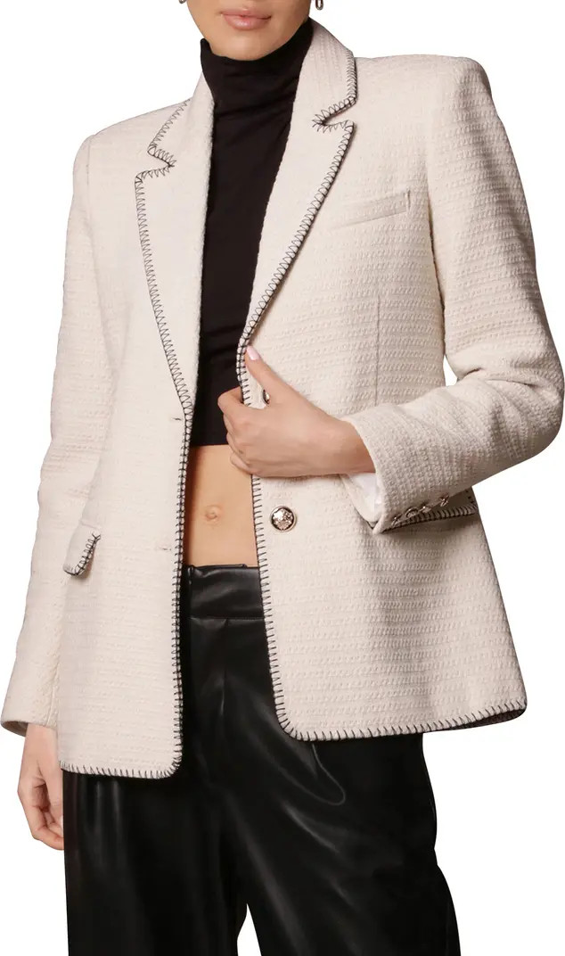 Avec Les Filles Embroidered Two-Button Blazer | Nordstrom | Nordstrom