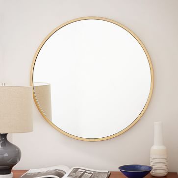 Metal Frame 30" Round Mirror | West Elm (US)