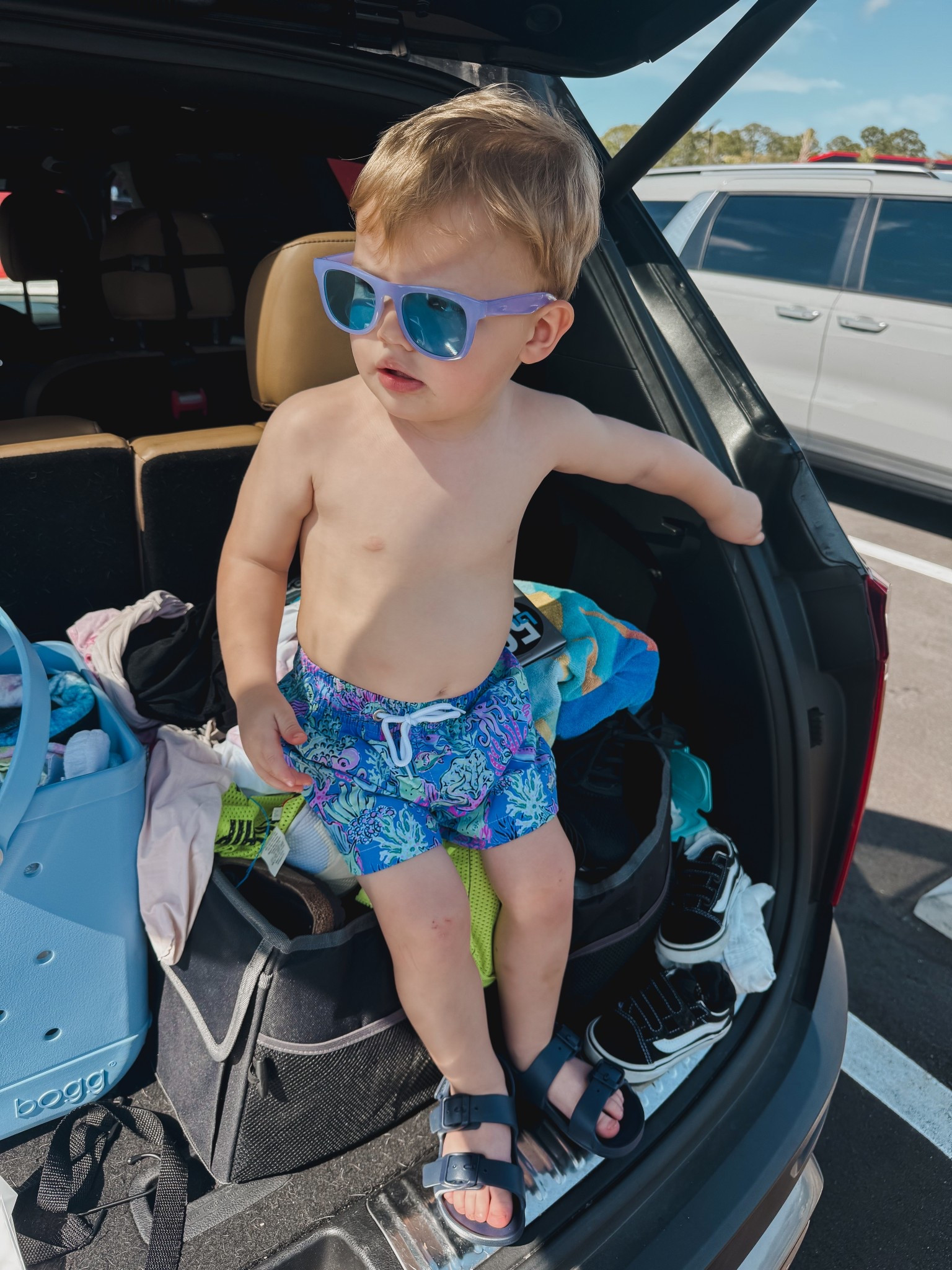 Cannon’s splash pad fit 😍 sunnies are target dollar section! Sandals are target and on sale for under $8 today and then of course the swimmie!! #toddlerswim

#LTKKids #LTKSwim #LTKBaby