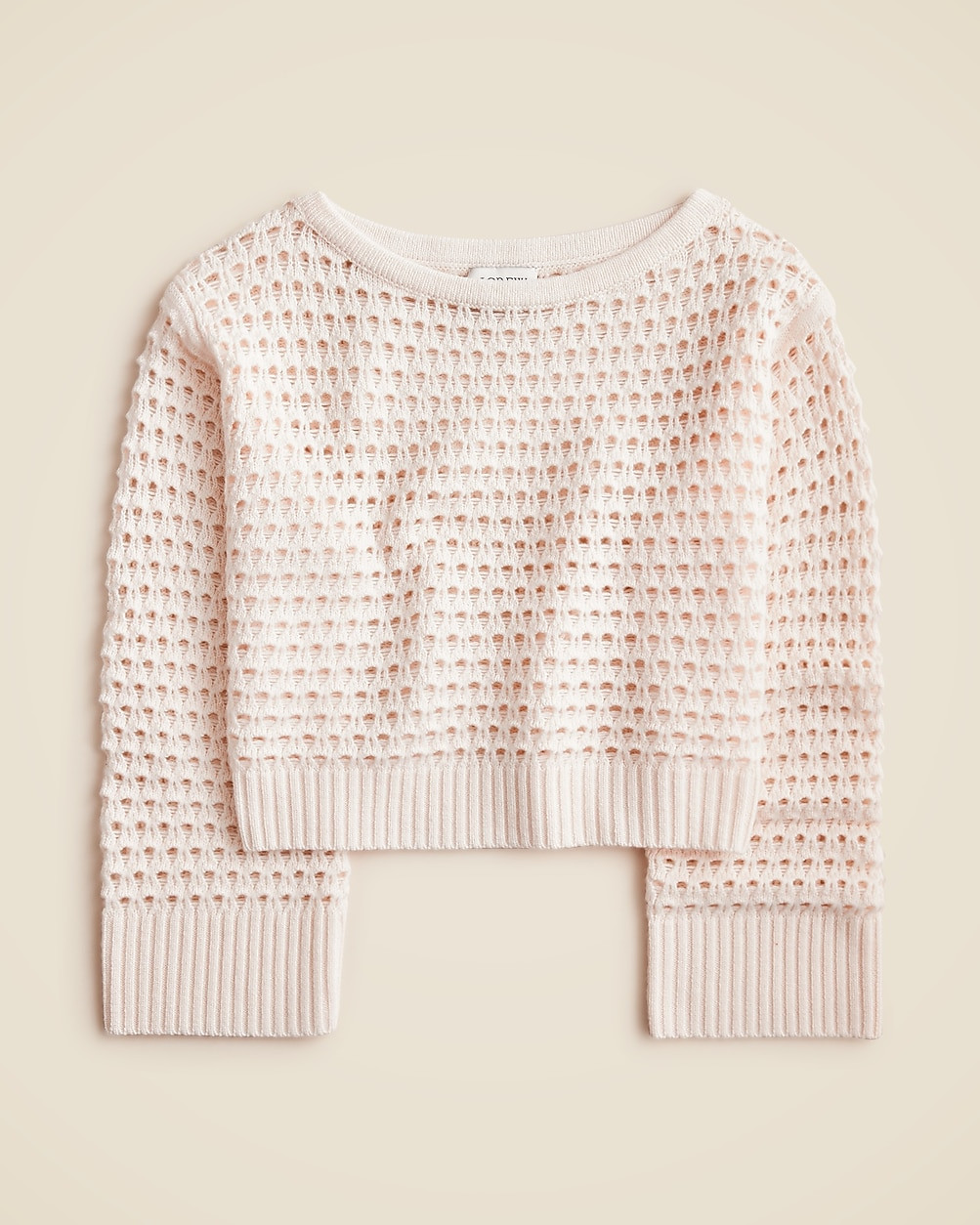 Cashmere pointelle boatneck sweater | J. Crew US
