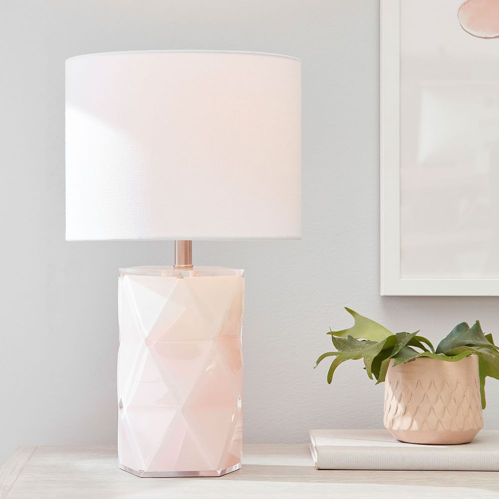 Blush Ombre Prism Table Lamp (17") | Pottery Barn Teen