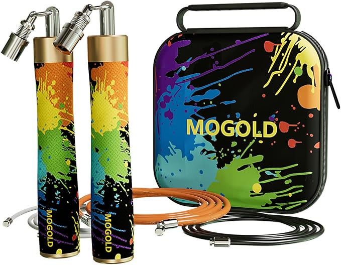 Weighted Jump Rope for Men Women -Interchangeable 1/5lb 1/4lb 1/2lb Heavy jump ropes - 360 Degree... | Amazon (US)