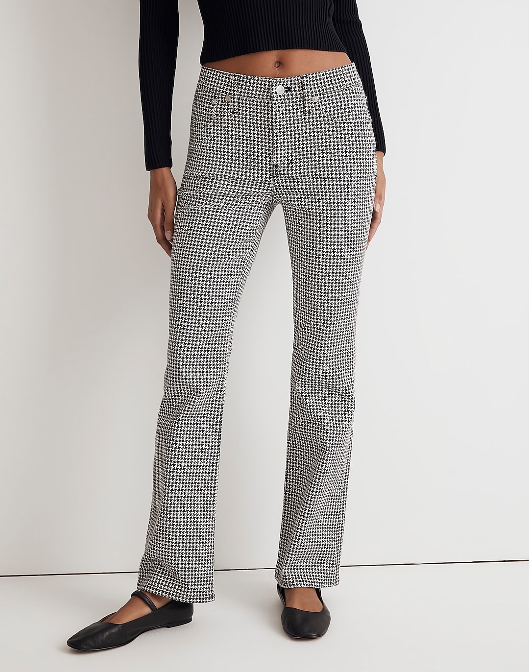 Kick Out Crop Jeans in Houndstooth Check | Madewell