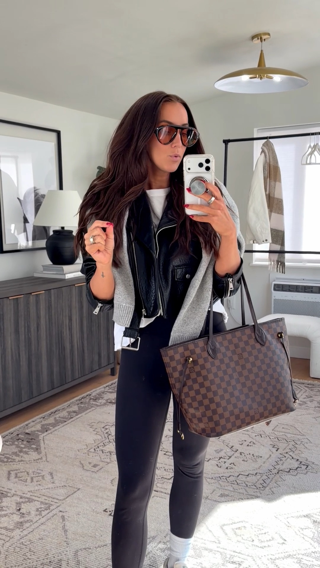 travel day outfit 🚙 💨 

Leather jacket: S
White tee: medium 
Leggings: 8



#LTKgrwm #LTKootd #LTKmomlife