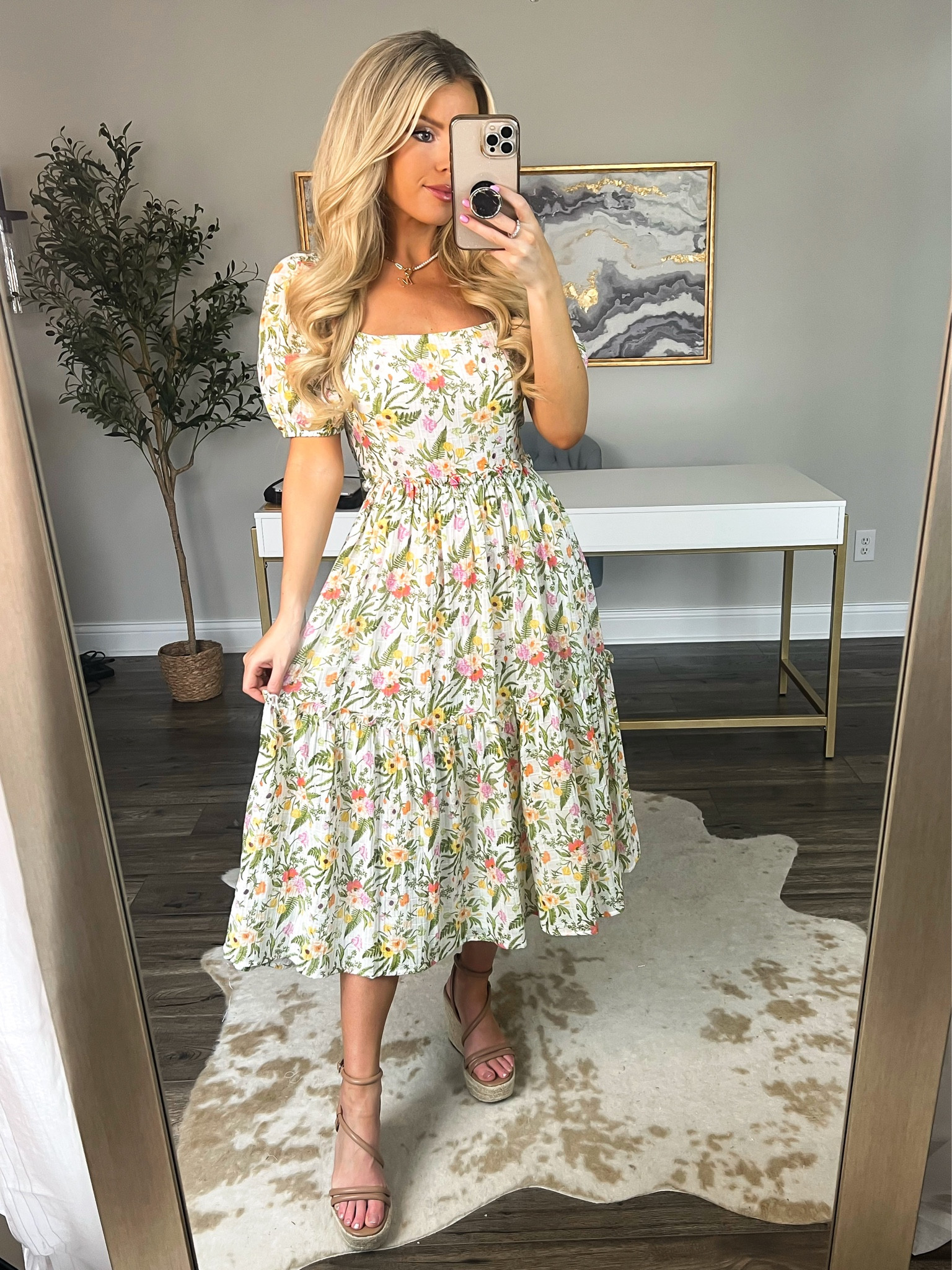 Easter dress. Spring dress. Floral dress. Midi dress. Spring style. Easter outfit. Easter style  

#LTKstyletip #LTKSeasonal #LTKunder100