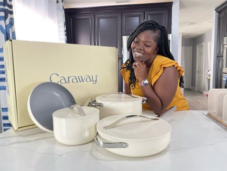 I love these pots and pans from Caraway! They make a great gift for your loved ones and they're also on sale now!
#kitchenmusthave #cookingessential #homefinds #kitchendeals

#LTKHome #LTKStyleTip #LTKSeasonal