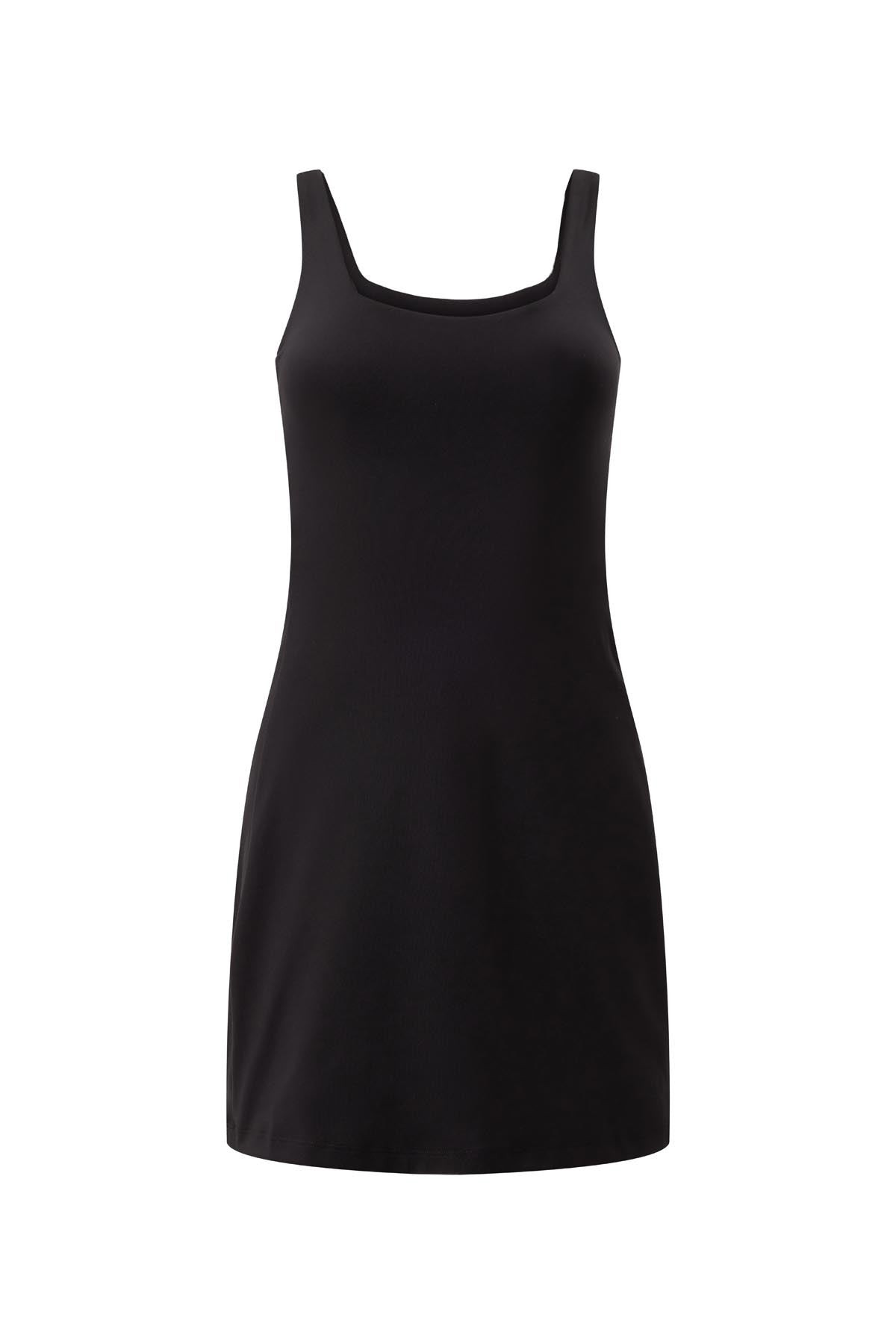 Black Tommy Dress | Girlfriend Collective
