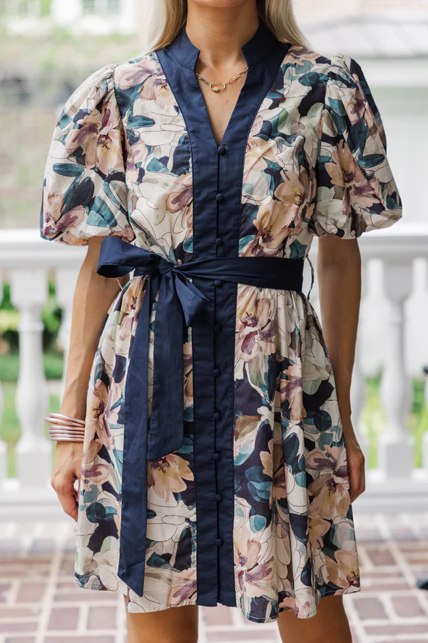 Keep It Cool Navy Floral Dress | The Mint Julep Boutique
