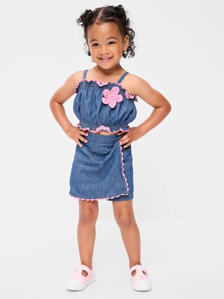 Sleeveless Chambray Top and Skort Set for Toddler Girls | Old Navy (US)