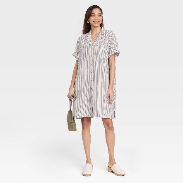 Women's Short Sleeve Button-Front Shirtdress - Universal Thread™ | Target