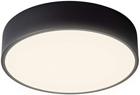 Lanros Modern Black Flush Mount LED Ceiling Light Fixture, 13.8-inch Simple Drum Ceiling Lighting... | Amazon (US)