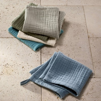 5pk Organic Gauze Washcloth Set Cool - Casaluna™ | Target