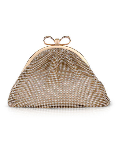 Nikko Crystal Mesh Pouch Clutch | Badgley Mischka
