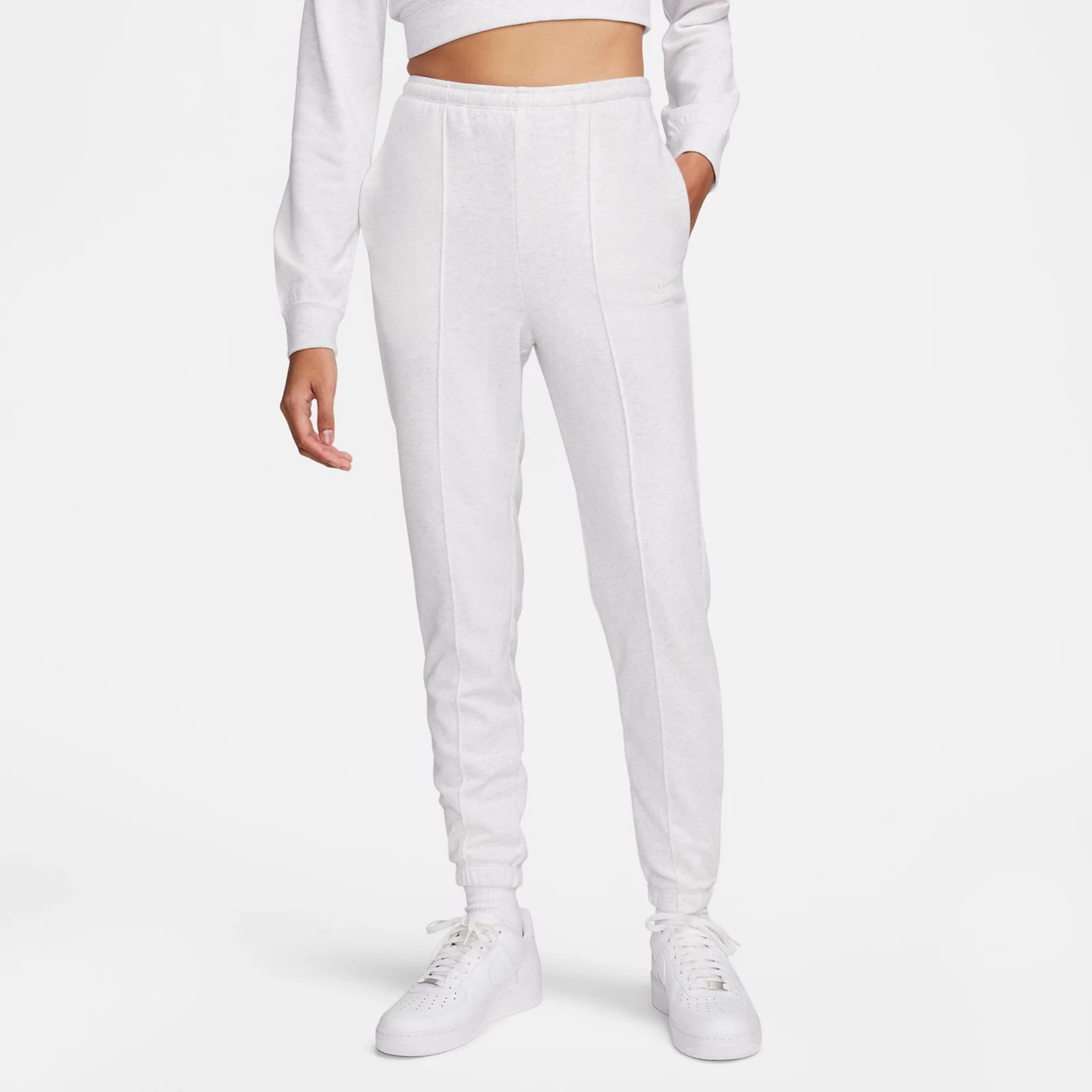 Women's Nike Sportswear Chill Terry High-Waisted Sweatpants, Size: XS, Birch Grey | Kohl's
