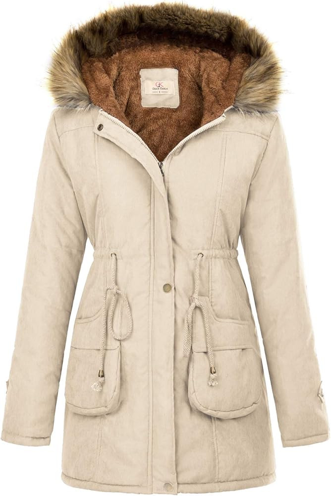 Amazon.com: GRACE KARIN Women's Winter Warm Thicken Jacket Hooded Parka Coat Outwear S Leopard : ... | Amazon (US)