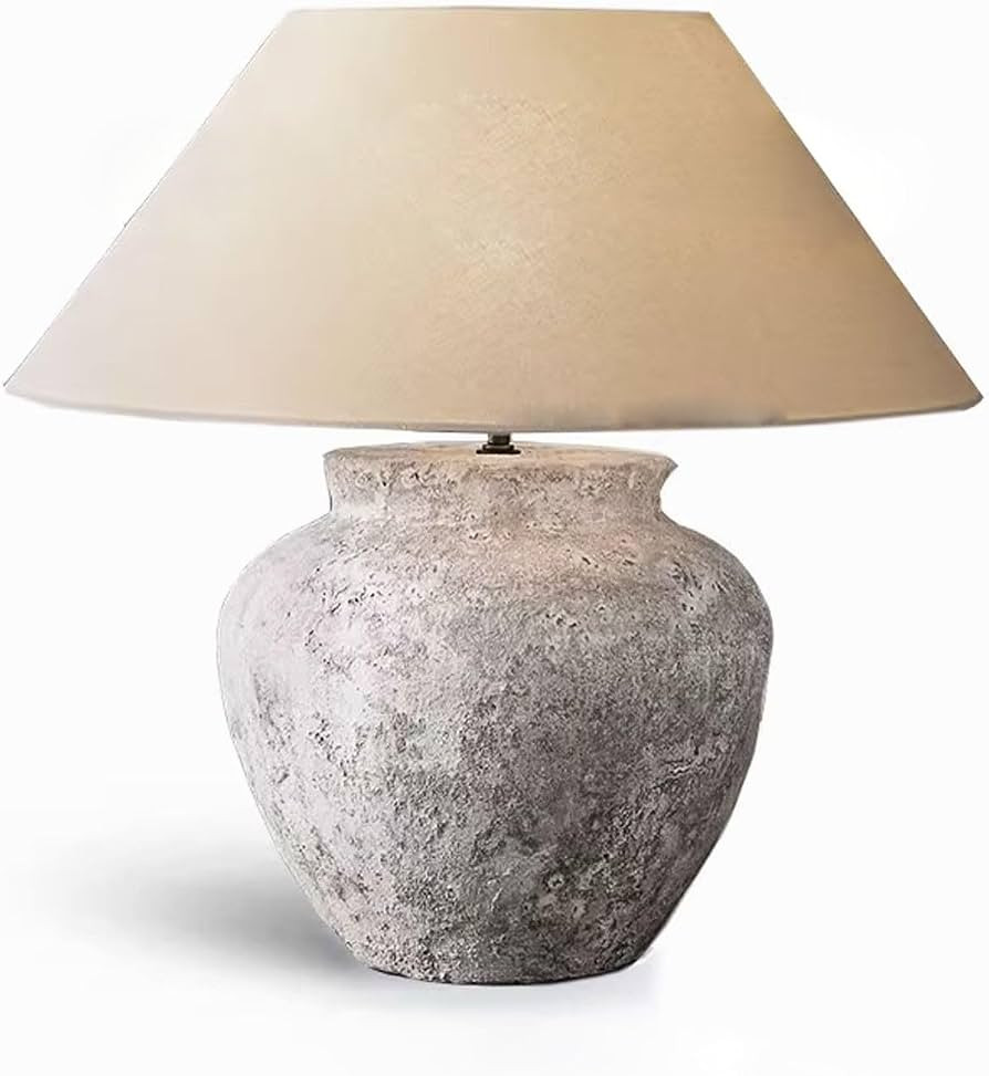 BBAUER Bedside lamp Touch Lamps Bedside Table Lamps for Living roomTable Lamp Ceramic Tank Retro ... | Amazon (US)